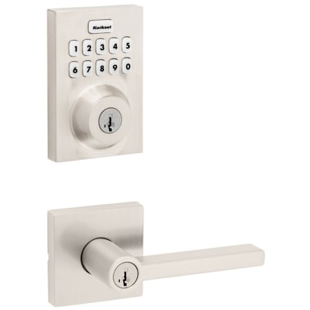 A large image of the Kwikset 740HFLSQT-620CNTZW700-S Satin Nickel