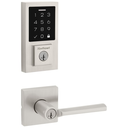 A large image of the Kwikset 740LSLSQT-9270CNT-S Satin Nickel