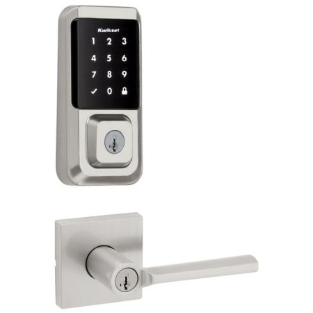 A large image of the Kwikset 740LSLSQT-939WIFITSCR-S Satin Nickel