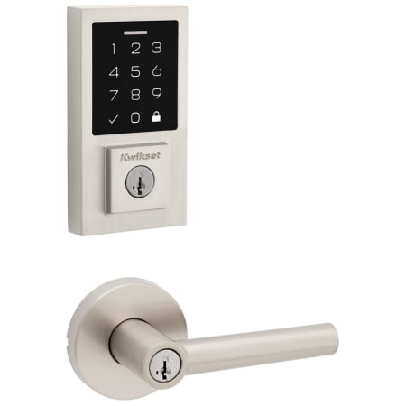 A large image of the Kwikset 740MILRDT-9270CNT-S Satin Nickel