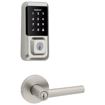 A large image of the Kwikset 740MILRDT-939WIFITSCR-S Satin Nickel