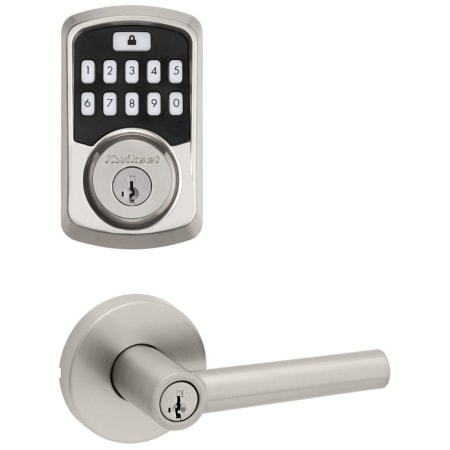 A large image of the Kwikset 740MILRDT-942BLE-S Satin Nickel