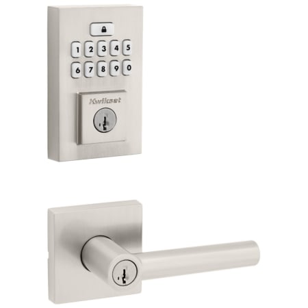 A large image of the Kwikset 740MILSQT-9260CNT-S Satin Nickel