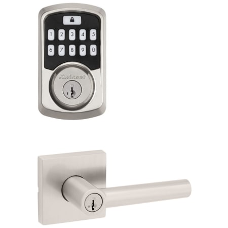 A large image of the Kwikset 740MILSQT-942BLE-S Satin Nickel
