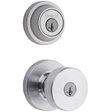 A large image of the Kwikset 740PSKRDT-660CRR-S Satin Chrome