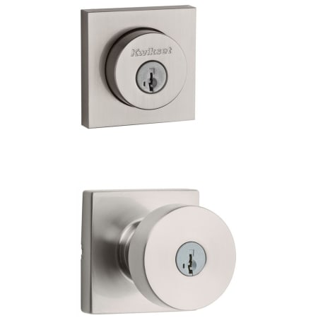 A large image of the Kwikset 740PSKSQT-158SQT-S Satin Nickel