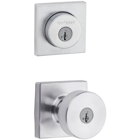A large image of the Kwikset 740PSKSQT-158SQT-S Satin Chrome