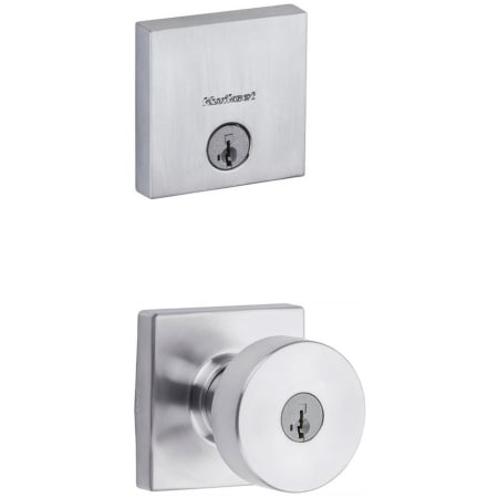 A large image of the Kwikset 740PSKSQT-258SQT-S Satin Chrome