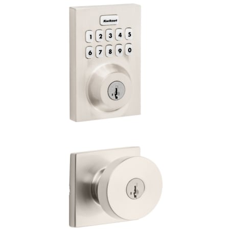 A large image of the Kwikset 740PSKSQT-620CNTZW700-S Satin Nickel