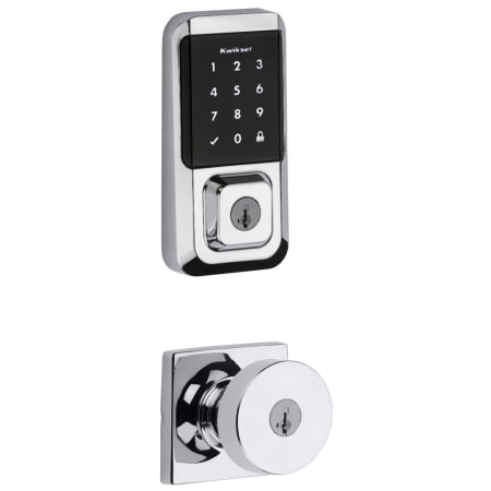 A large image of the Kwikset 740PSKSQT-939WIFITSCR-S Polished Chrome