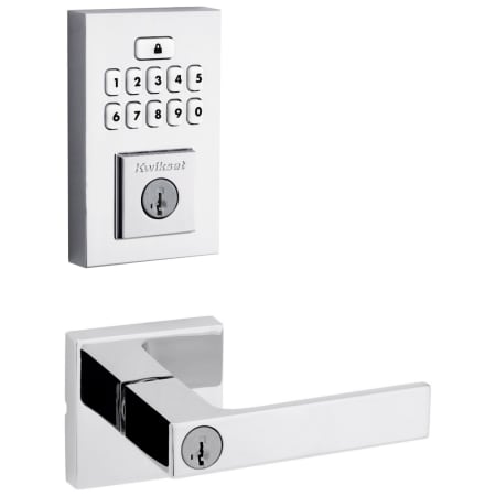 A large image of the Kwikset 740SALSQT-9260CNT-S Polished Chrome