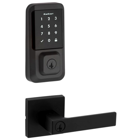 A large image of the Kwikset 740SALSQT-939WIFITSCR-S Matte Black