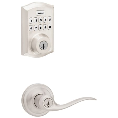A large image of the Kwikset 740TNL-620TRLZW700-S Satin Nickel
