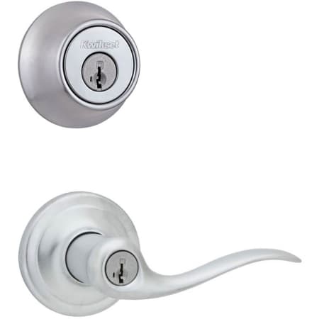 A large image of the Kwikset 740TNL-660-S Satin Chrome