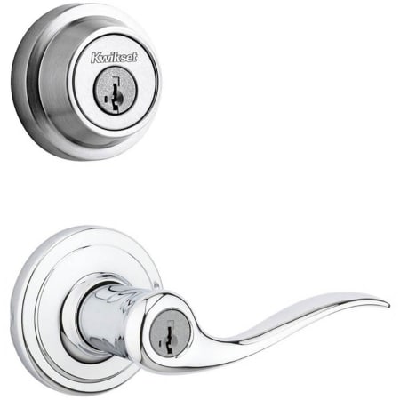 A large image of the Kwikset 740TNL-660CRR-S Polished Chrome