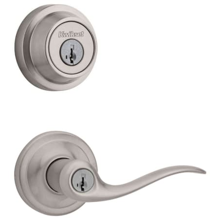 A large image of the Kwikset 740TNL-660RDT-S Satin Nickel