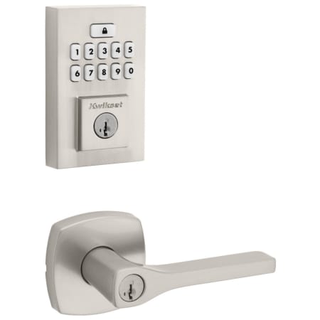 A large image of the Kwikset 740TPLMDT-9260CNT-S Satin Nickel