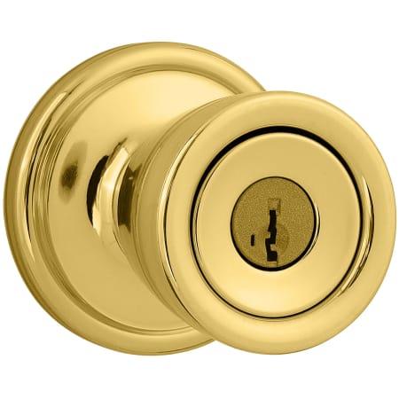 A large image of the Kwikset 750A-S Polished Brass