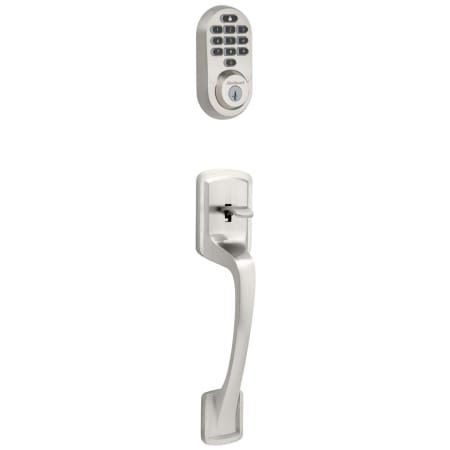 A large image of the Kwikset 814PGH-938WIFIKYPD-S Satin Nickel