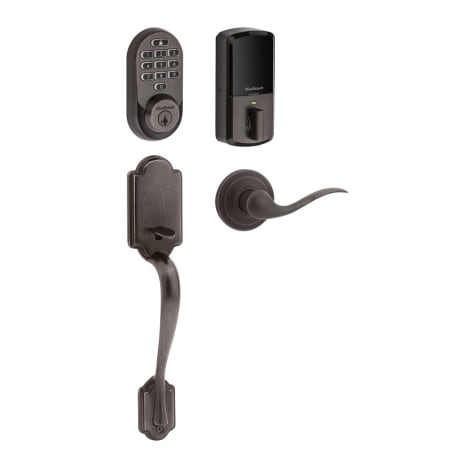 A large image of the Kwikset 815ANTNLLH-938WIFIKYPD-S Venetian Bronze