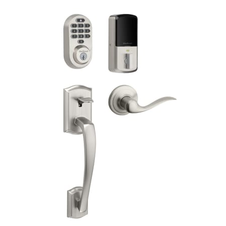 A large image of the Kwikset 815PTHXTNL-938WIFIKYPD-S Satin Nickel