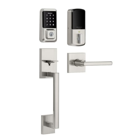 A large image of the Kwikset 815SCEHFL-939WIFITSCR-S Satin Nickel