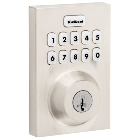 A large image of the Kwikset 620CNT-ZW Satin Nickel