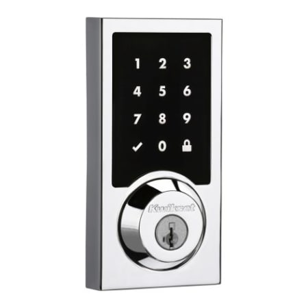A large image of the Kwikset 916CNT-ZW Polished Chrome