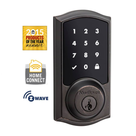 A large image of the Kwikset 916TRL-ZW Venetian Bronze