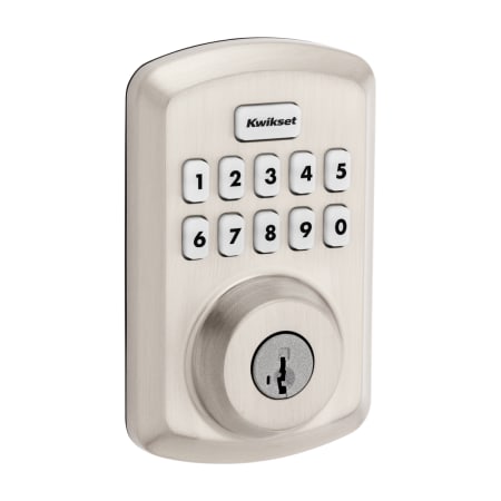 A large image of the Kwikset 9250TRS-S Satin Nickel