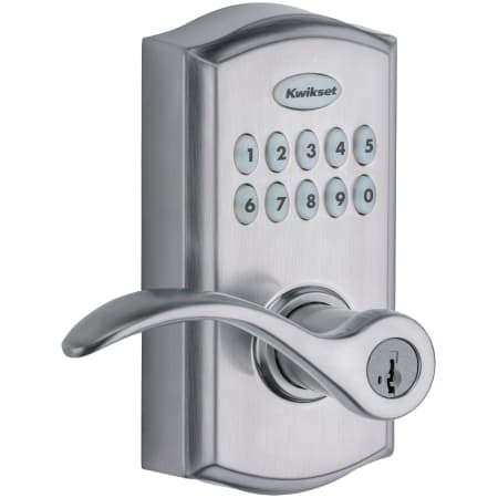 A large image of the Kwikset 955PML-S Satin Chrome