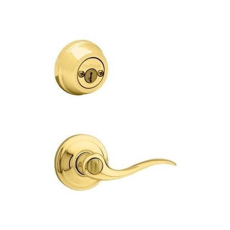 A large image of the Kwikset 979TNL-LH-S Polished Brass