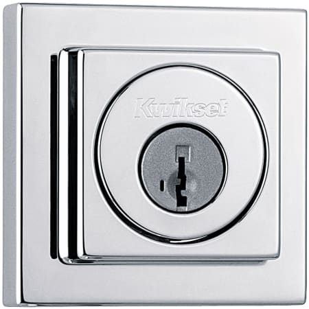 A large image of the Kwikset 993SQT-S Polished Chrome