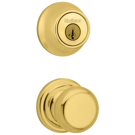 A large image of the Kwikset CP720J-660-S Polished Brass
