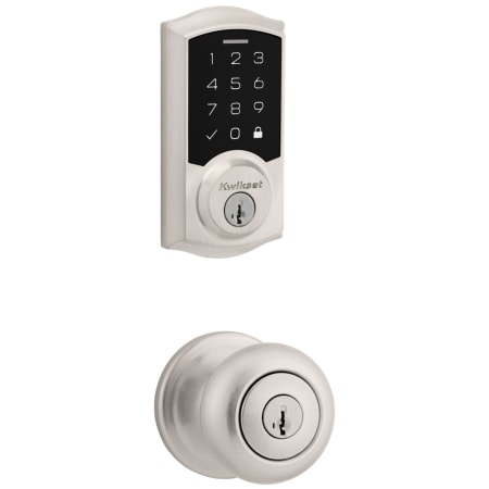 A large image of the Kwikset CP740J-9270TRL-S Satin Nickel