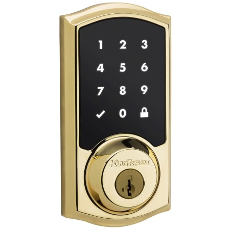 A large image of the Kwikset 915 Polished Brass
