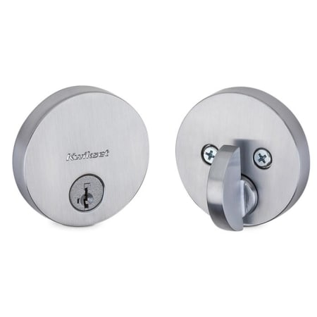 A large image of the Kwikset 258RDT-S Satin Chrome