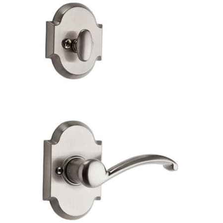 A large image of the Kwikset 966AULLH Satin Nickel