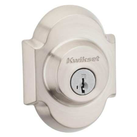 A large image of the Kwikset 980AUD-S Satin Nickel