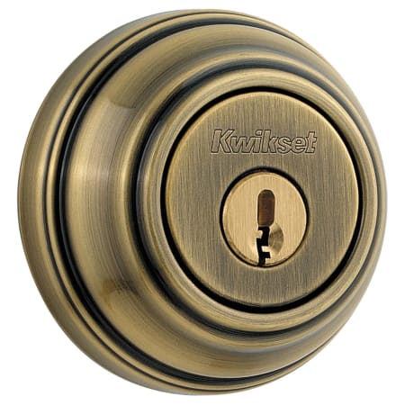 A large image of the Kwikset 980S Antique Brass