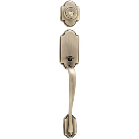 A large image of the Kwikset 801AN-LIP-S Antique Brass