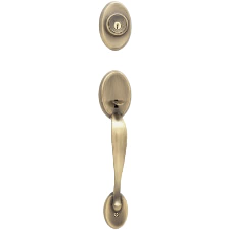 A large image of the Kwikset 801CE-LIP-S Antique Brass