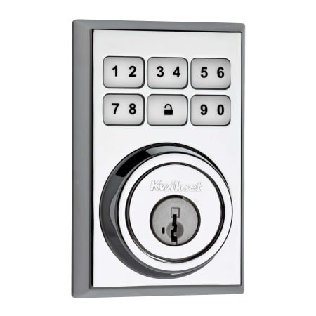 A large image of the Kwikset 909CNT Polished Chrome