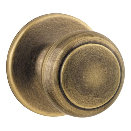 A large image of the Kwikset 605CV Antique Brass