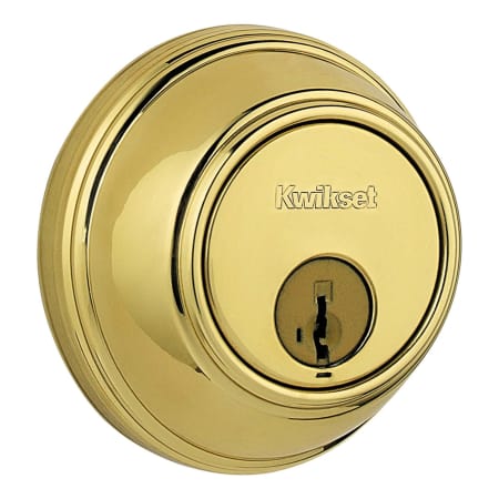 A large image of the Kwikset 817 Polished Brass
