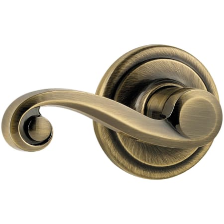 A large image of the Kwikset 604LL-RH Antique Brass