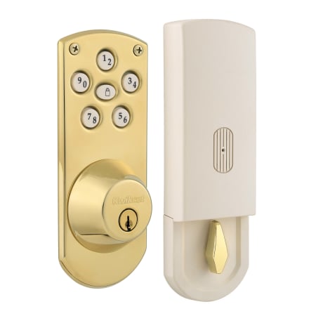 A large image of the Kwikset 907 Lifetime Polished Brass
