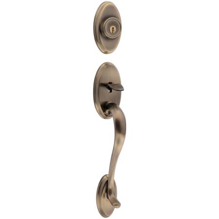 A large image of the Kwikset 801SE-LIP Antique Brass