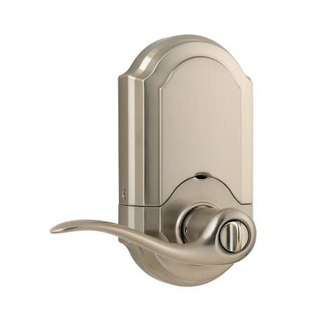 A large image of the Kwikset 911TNL INTERIOR of SmartCode Tustin Leverset in Satin Nickel