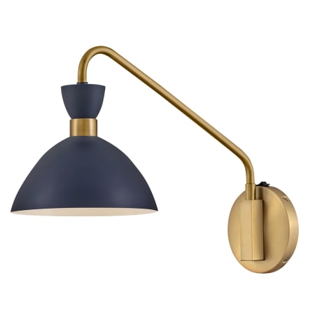 A large image of the Lark 83250 Matte Navy / Heritage Brass